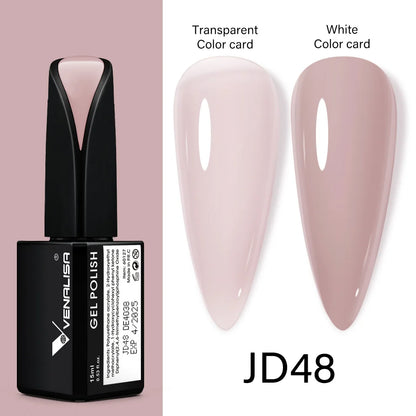 Venalisa 15ml Nail Prep Dehydrator Fast Dry Acid-Free Primer Bond Natural for Builder Jelly Gel Nail Gel Polish Color GelVarnish JD48 jelly color