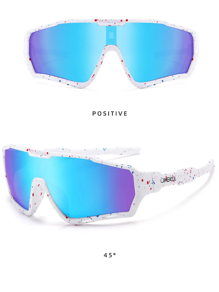 OMEKOL New UV400 Sunglasses Men Women Softball Fishing Cycling Hiking Running Eyewear Outdoor Goggles Baseball Sport Sun Glasses