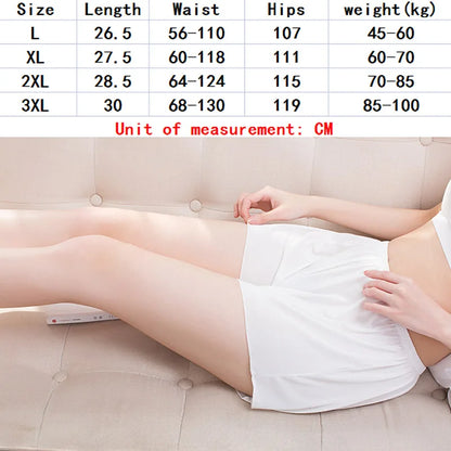 Summer Women Shorts Loose Short Pants for Girls Ice Silk Women Clothing Casual Solid Safety Pants Home Outdoor Clothes