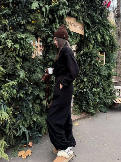 Jumpsuits Women Rompers One Piece Full Sleeve Zipper Overalls Long Pants Elastic High Waist Rompers Y2k Streetwear Jumpsuit 2025 Badiee Stylez
