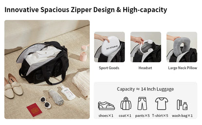 AJI Women Travel Bag Nylon Handheld Travel Bag Carry On Luggage Bag Large Capacity Weekender Gym Sport Holdall Overnight Bag