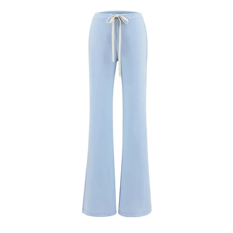 High waisted wide leg micro flared pants spring new style with a drooping feel, home stretch casual pants pantalones mujer