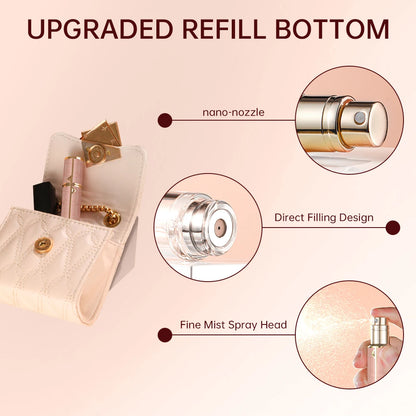 Louischanzl Perfume Atomizer Portable Liquid Cosmetics Containers Traveling 5ml Alcochol Perfume Refillable Bottles Empty Spray