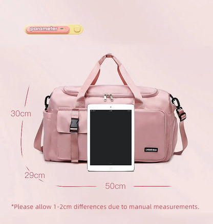 Sports Gym Bag Travel Dry Wet Handbags For Women Female Swimming Shoulder Crossbody Fitness Outdoor Travel Bag Weekender Duffel - Badiee Stylez