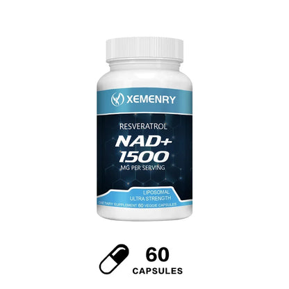 NAD + Resveratrol - Anti aging, Boost Energy, Cell Repair and Skin Health 60 Capsules