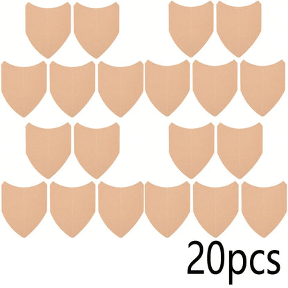 10/20/30/40pcs Anti-wear Stickers Invisible No Trace Thigh Tapes Disposable Anti Chafe Thigh Patch Body Anti-Friction Pad Women A-Khaki-20pc
