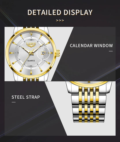 LIGE's new Fashion Women's Watch Luxury Stainless Steel Waterproof Clock Calendar Gift Quartz Watch for Women Relogio Feminino