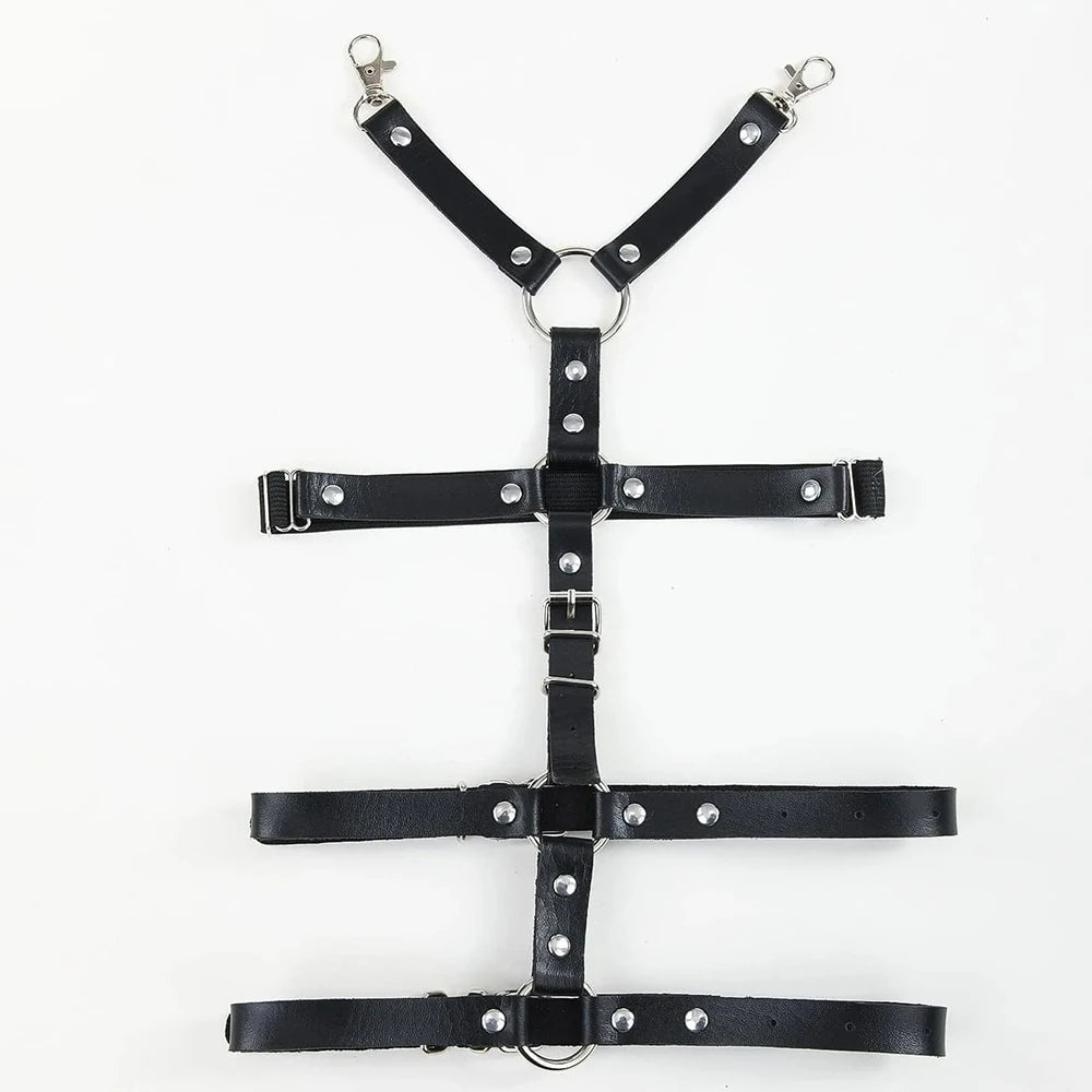 Fashion Leather Leg Harness Steampunk Stud Decor Harness Side Thigh Garter Belt-Travel Beach belt For Women Clothing Accessories Badiee Stylez