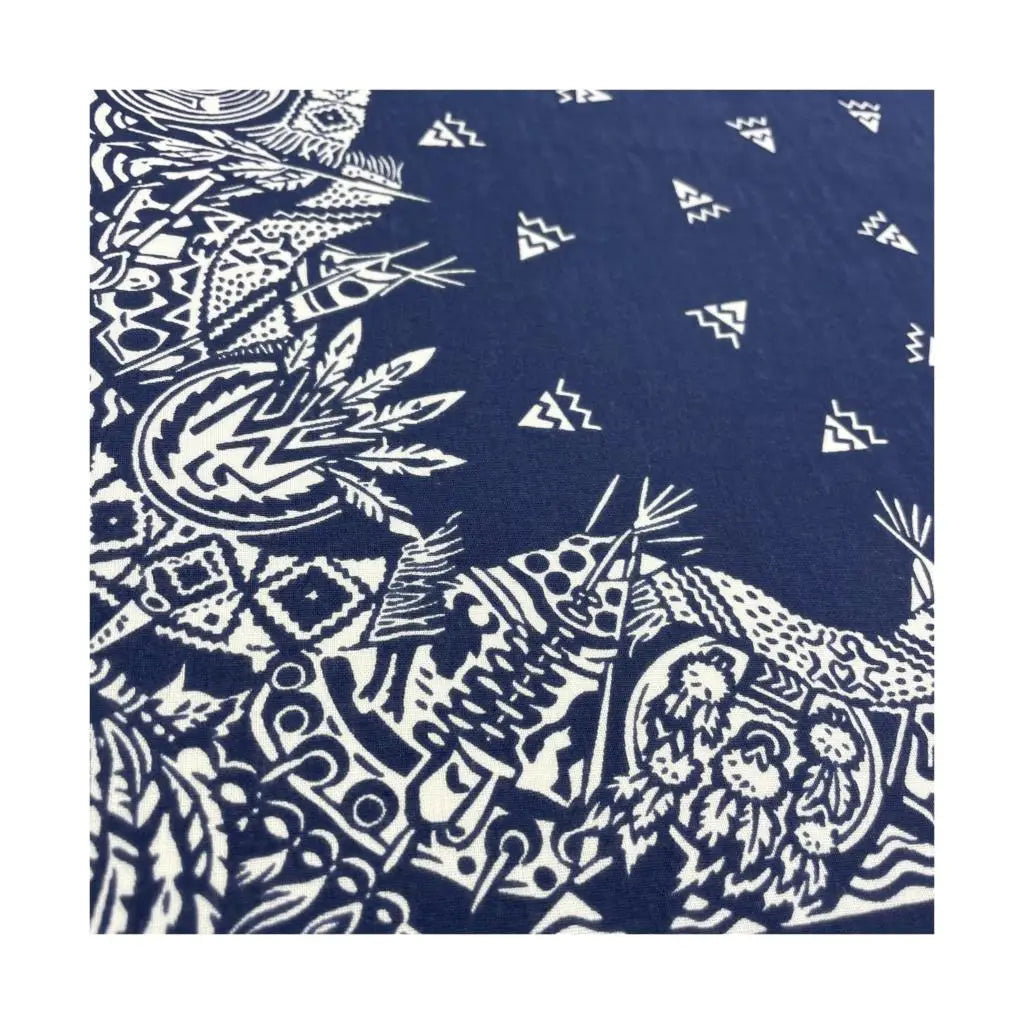 Popular Hip Hop Navy Blue Cashew Flower Bandana Men Women Outdoor Headbands Hair Band Wrist Wrap Amoeba Scarves Hair Accessories