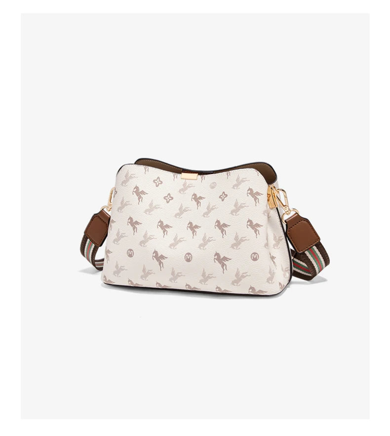 FOXER Monogram Women Shoulder Tote Bag 2025 Fashion Commuter Female Large Crossbody Purse for Mom