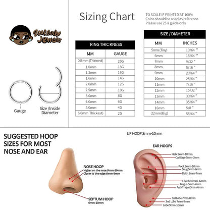 ASTM F136 Titanium Nose Rings Septum Piercing 16G Marquise Earring Helix Daith Piercing Punk Implant Grade Titanium Body Jewelry Badiee Stylez