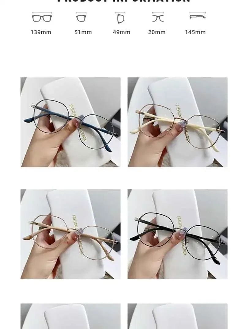 Retro Elegant Anti Blue Light Glasses Round Metal Frame Vintage Computer Gaming Eye Protection Classic Eyeglasses Badiee Stylez