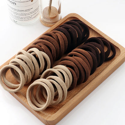 50/100 pieces of black and white hair bands, women's hair bands, high-elasticity rubber band hair bands, hair bands Badiee Stylez