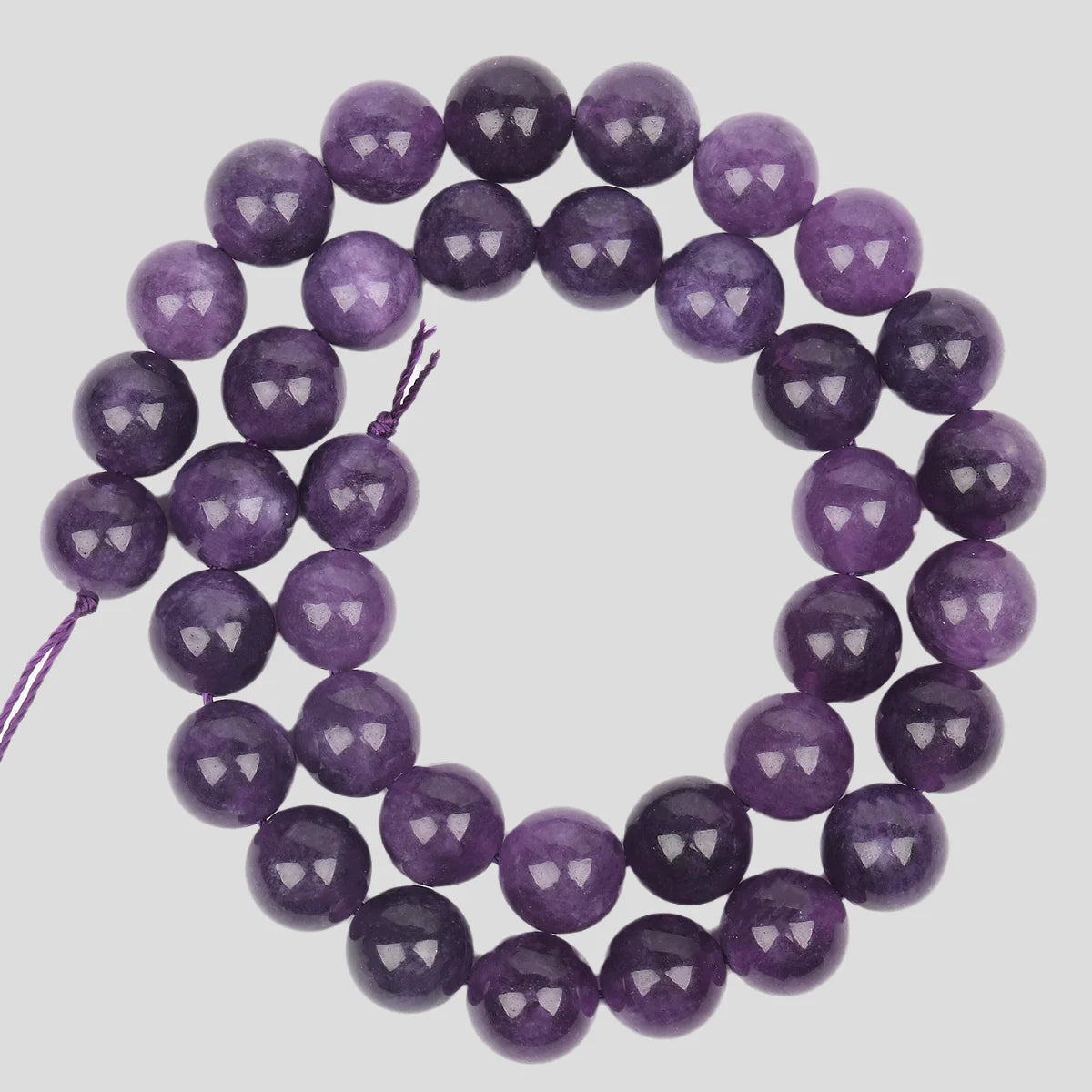 Natural Amethyst Stone Beads 6/8/10mm Round Shape Crystal Loose Spacer Beads For Jewelry Making Diy Bracelet Necklace 15inch