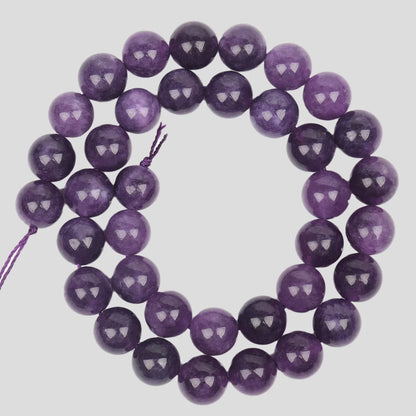 Natural Amethyst Stone Beads 6/8/10mm Round Shape Crystal Loose Spacer Beads For Jewelry Making Diy Bracelet Necklace 15inch