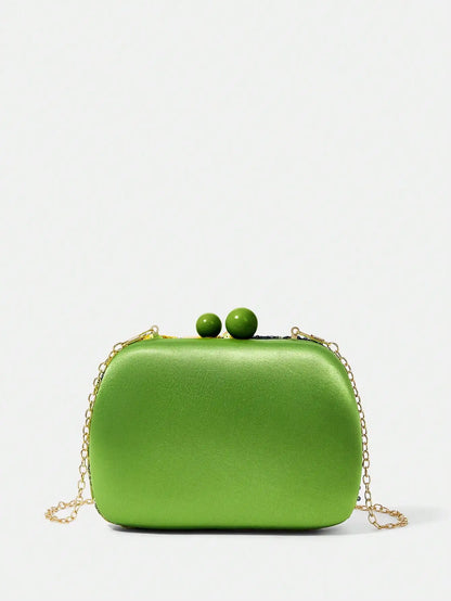 Women's embroidered pearl random pattern dinner bag, detachable shoulder strap box bag, perfect choice for parties, dances