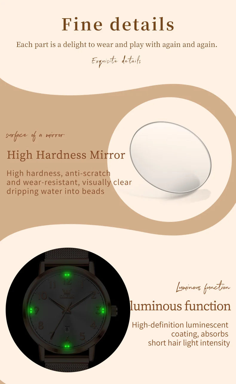 OLEVS New 5653 Woman Watch Elegant Rose Gold Mesh Steel Strap Ladies Watches Digital Dial Simple Fashion Quartz Watch for Women