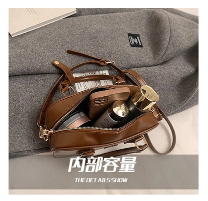 Luxury high-end designer portable bowling bag female 2025 new autumn and winter fashion all-match messenger bag small square bag