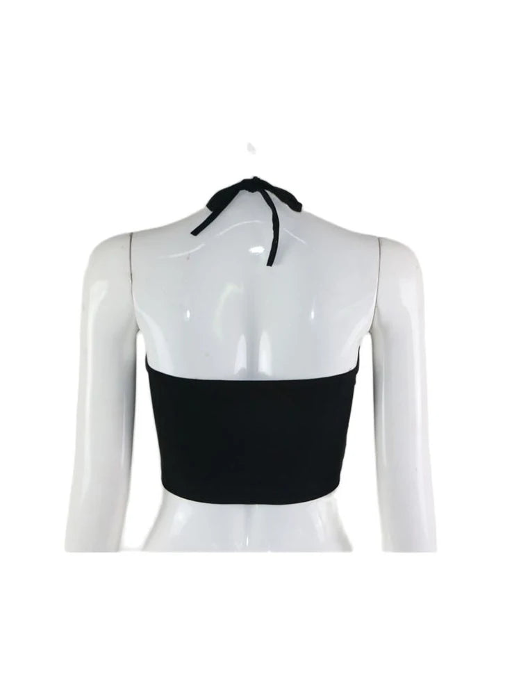 Summer Sexy Women Camis Cropped Clothes Bra Crop Top Crop Feminino Funny Letter I Have No Tits Strapless Tops 100% Cotton