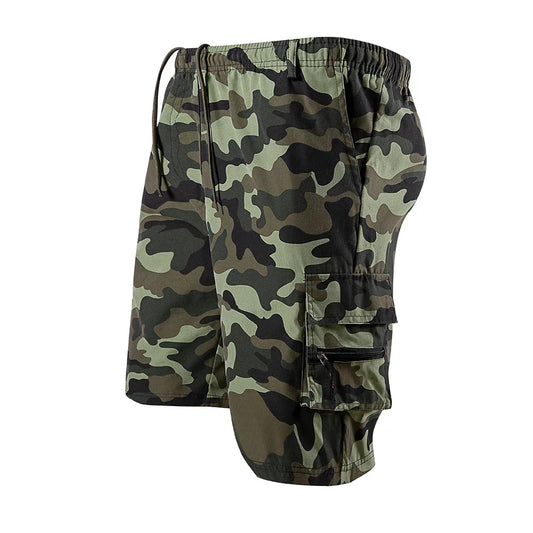 Summer Men Cargo Shorts Loose Solid Color Casual Shorts Pant Fashion Pocket Military Shorts Male Camouflage Jogging Sports Pants Badiee Stylez