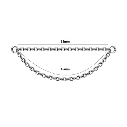 Dreamlee ASTM G23 Titanium Connector Chain For Nose Ring Hoop Clicker Cartilage Helix Body Piercing Jewelry Accessory P CHINA