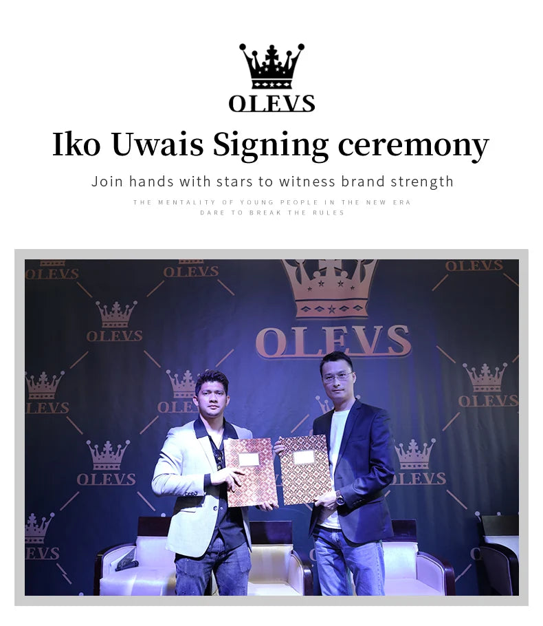 OLEVS Elegant Fashion Brand Women's Watches Gold Waterproof cCalendar Quartz Watch for Lady Stainless Steel Original Wristwatch