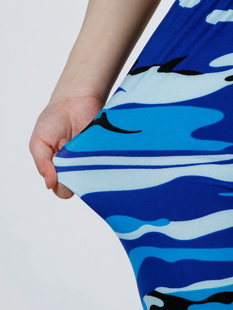 Women Fashion Camouflage Leggings Sexy Print Femme Push Up Pants Casual Camo Sport Workout Fitness Legging