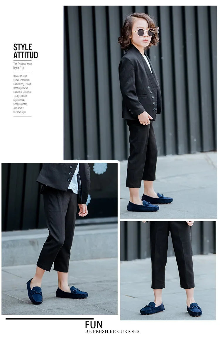 Children Loafers Shoes Boys Flat Sneakers Baby Kids Casual Shoes Toddler Girls Breathable Slip-on Shoes Soft Bottom Solid Color Badiee Stylez