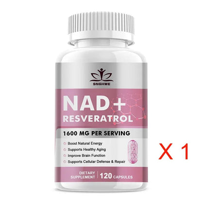 SNGHWE NAD+ Supplements - Anti-Aging Cell Booster, Supports Natural Energy - NAD+ Booster,Strengthens The Immune System 120 Pills