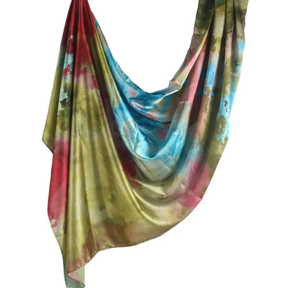 180×85cm Water Print Shawl Hijab Scarves Muslim Ethnic Woman Chiffon Silk Bandanas Printed Hijabs 2025 04 >8Y