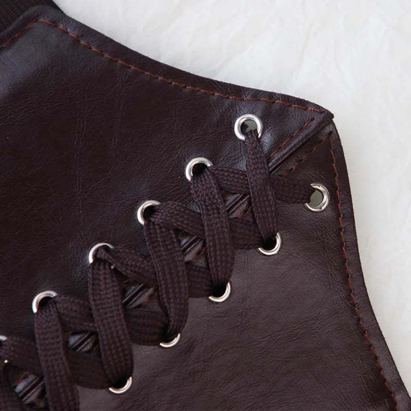 Fashion Women Corset Wide Belt Pu Leather Slimming Body Waistband Ladies Elastic High Waist Belt Gothic Dress Girdle Badiee Stylez