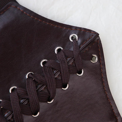 Fashion Women Corset Wide Belt Pu Leather Slimming Body Waistband Ladies Elastic High Waist Belt Gothic Dress Girdle Badiee Stylez