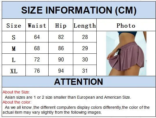 Women Summer Shorts Solid High Waist Casual Sport Pleated Skirt Pants Streetwear Gym Jogger Fitness Yoga Quick Dry Leggings