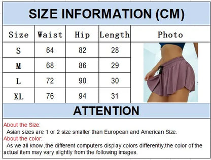 Women Summer Shorts Solid High Waist Casual Sport Pleated Skirt Pants Streetwear Gym Jogger Fitness Yoga Quick Dry Leggings