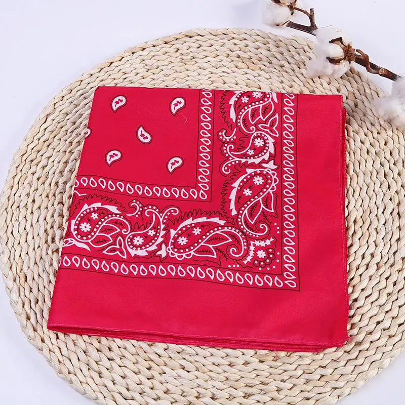 New Fashion Hip Hop Bandana Square Scarf Black Red Headband Printed for Boys/Girls Hair Accessories Hair Scarf Badiee Stylez