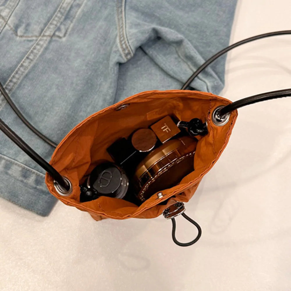 Nylon Crossbody Bag Soft Mini Phone Wallet Multifunctional Square Shoulder Bag Crossbody Purse Canvas Purse Messenger Bag