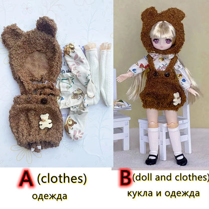 30cm Two-dimensional Doll Comic Face 1/6 Bjd Doll or Dress Up Clothes Children's Girl Birthday Gift Toys Kids Toys 9