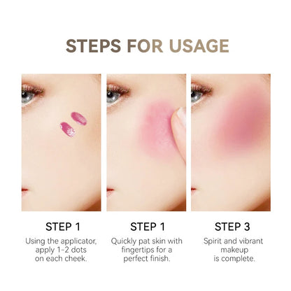 New Liquid Cheek Blush Facial Nourishing Blusher Gel Cream Multi-purpose For Eyes Lips Makeup Blush Stick Cosmetics With Sponge