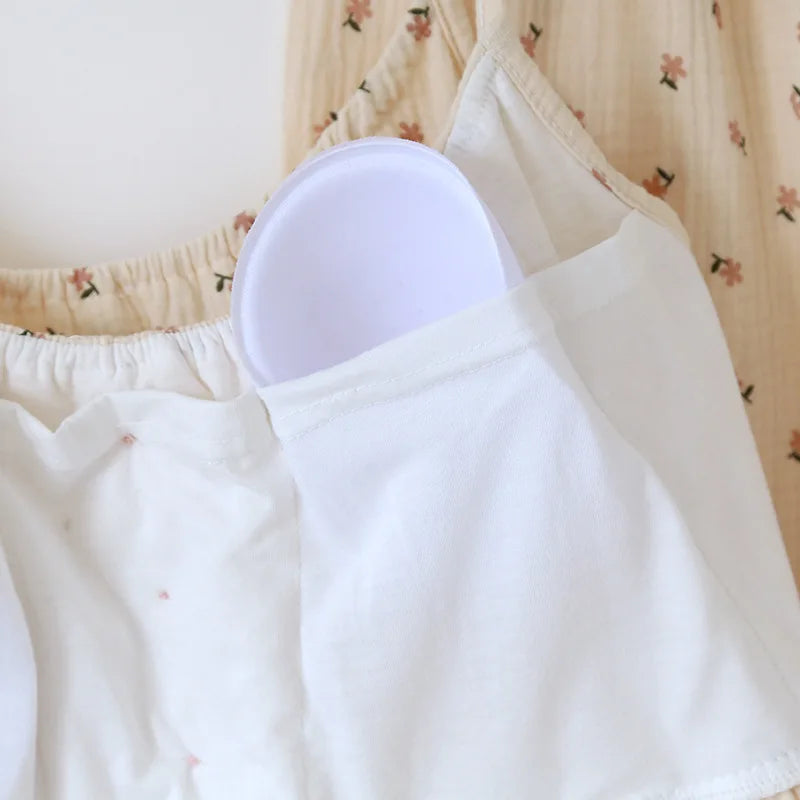 2025 Japanese Summer New Women's Pajama Set 100% Cotton Crepe Cloth Ladies Suspender+Shorts Two Piece Home Furnishing Set