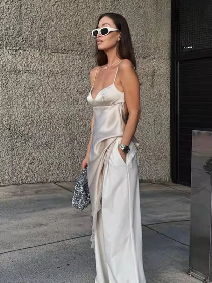 Tidalyf 2025 New Women Sexy Sweetheart Neck Dress-Sleeveless with Lace Trim, Elegant Chic for Summer Daily Wear & Dates Badiee Stylez