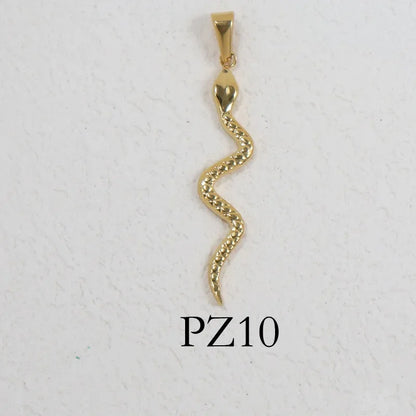 RHYSONG Geometric Stainless Steel 18K Gold Plated Snake Cross Palm Conch Mushroom Pistol Pendant For Women Diy Findings Jewelry 10-GD