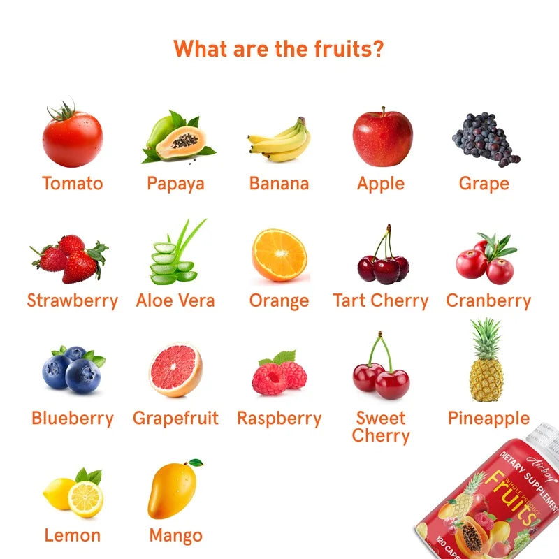 Fruit Capsules Vitamin Supplements Vegetarianism Help Boost Immunity Improve Gastrointestinal Function