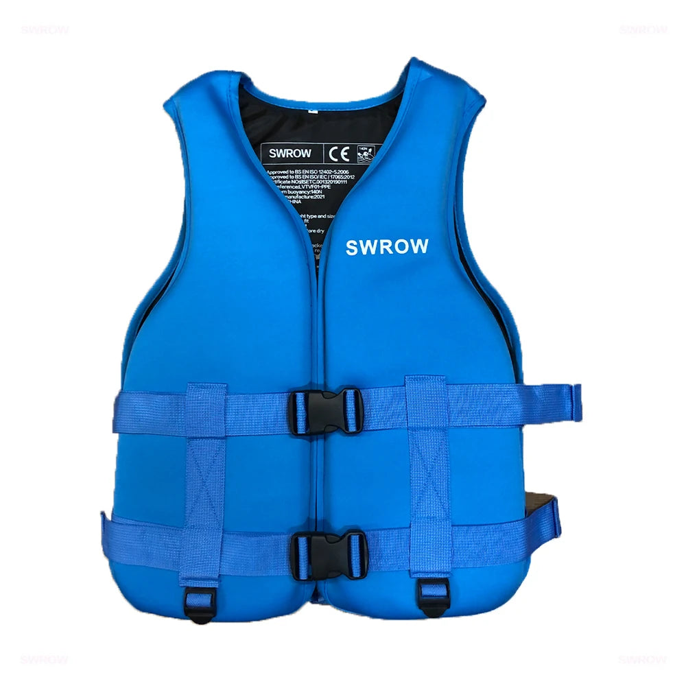 Life Jacket Neoprene Buoyancy Swimming Drifiting Boating Kayaking Vest for Adult Youth Men Women Water Sports Kayak Life Vest