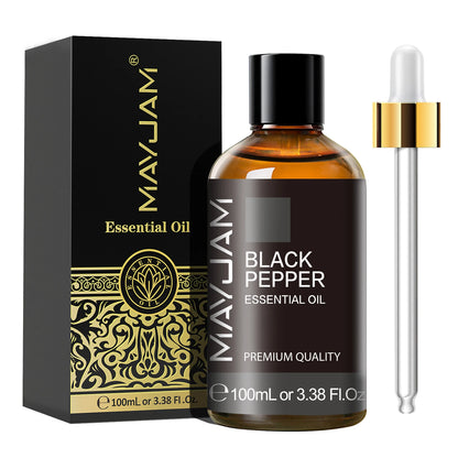 MAYJAM 1PCS 100ML Essential Oil with Dropper Sandalwood Lavender Eucalyptus Vanilla Aroma Oil For Humidifier Scent Candle Burner - Badiee Stylez