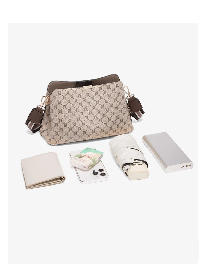 FOXER Monogram Women Shoulder Tote Bag 2025 Fashion Commuter Female Large Crossbody Purse for Mom