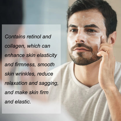 Retinol Face Cream for Men Face Firming Lifting Neck Fade Fine Lines Anti Puffiness Moisturizing Nourishing Facial Skin Product