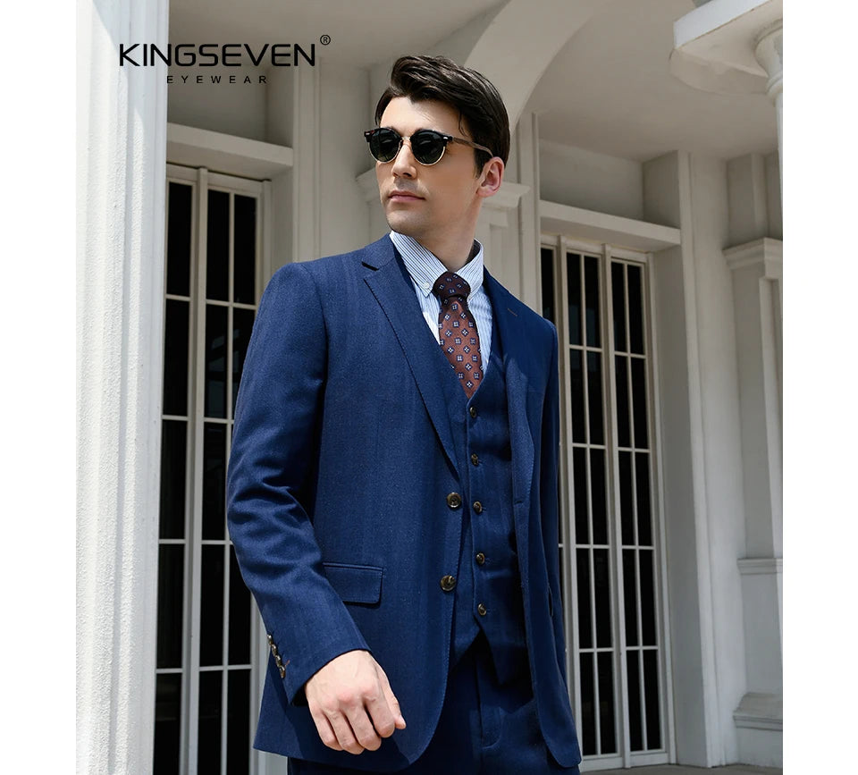 KINGSEVEN Handmade High Quality Black Walnut Wood Sunglasses Men Women Polarized Mirror Sun Glasses Male UV400 Shades Oculos