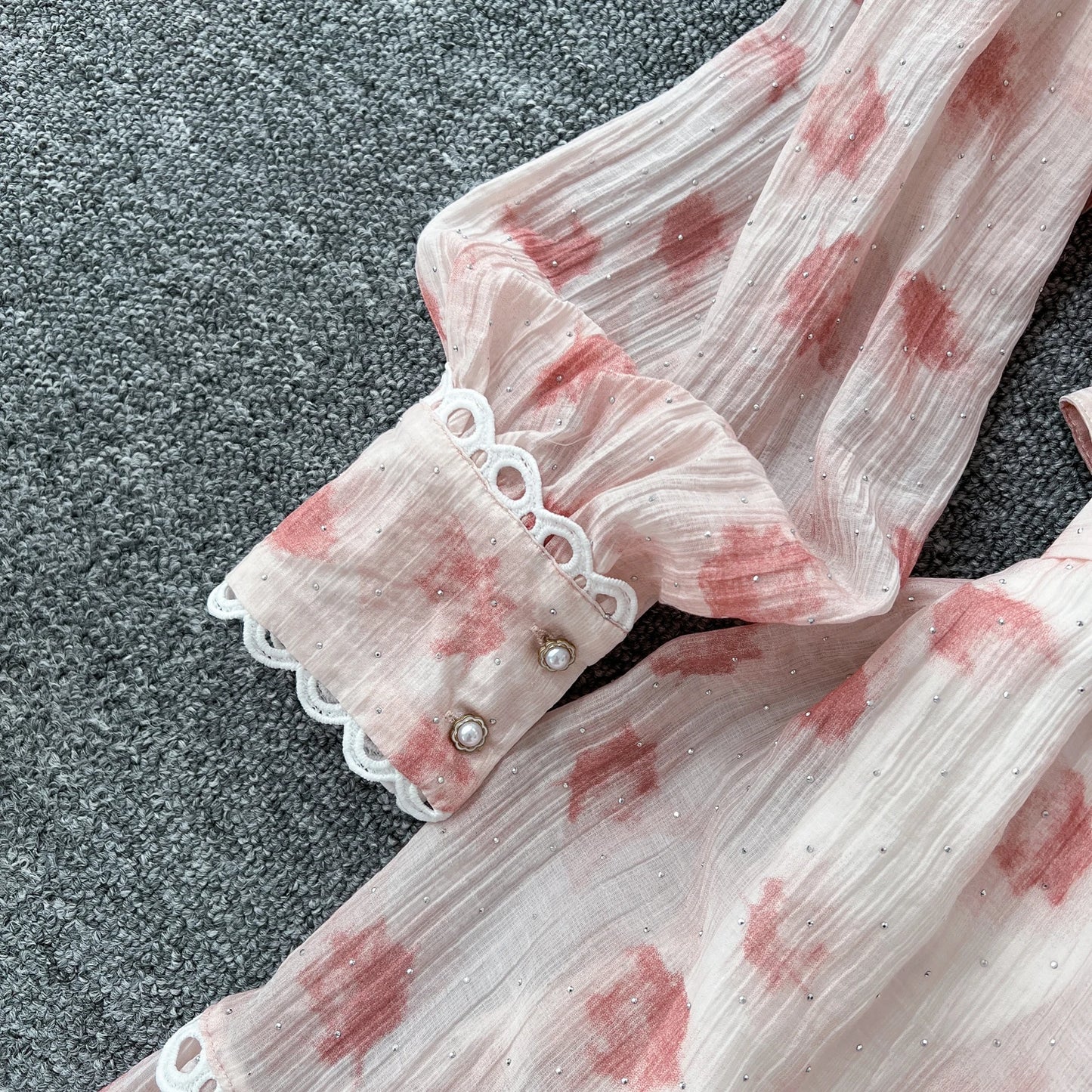 Chic vintage rhinestone lace-up slim Elegant Fairy korean fashion Boho Sundress women clothing Long dress