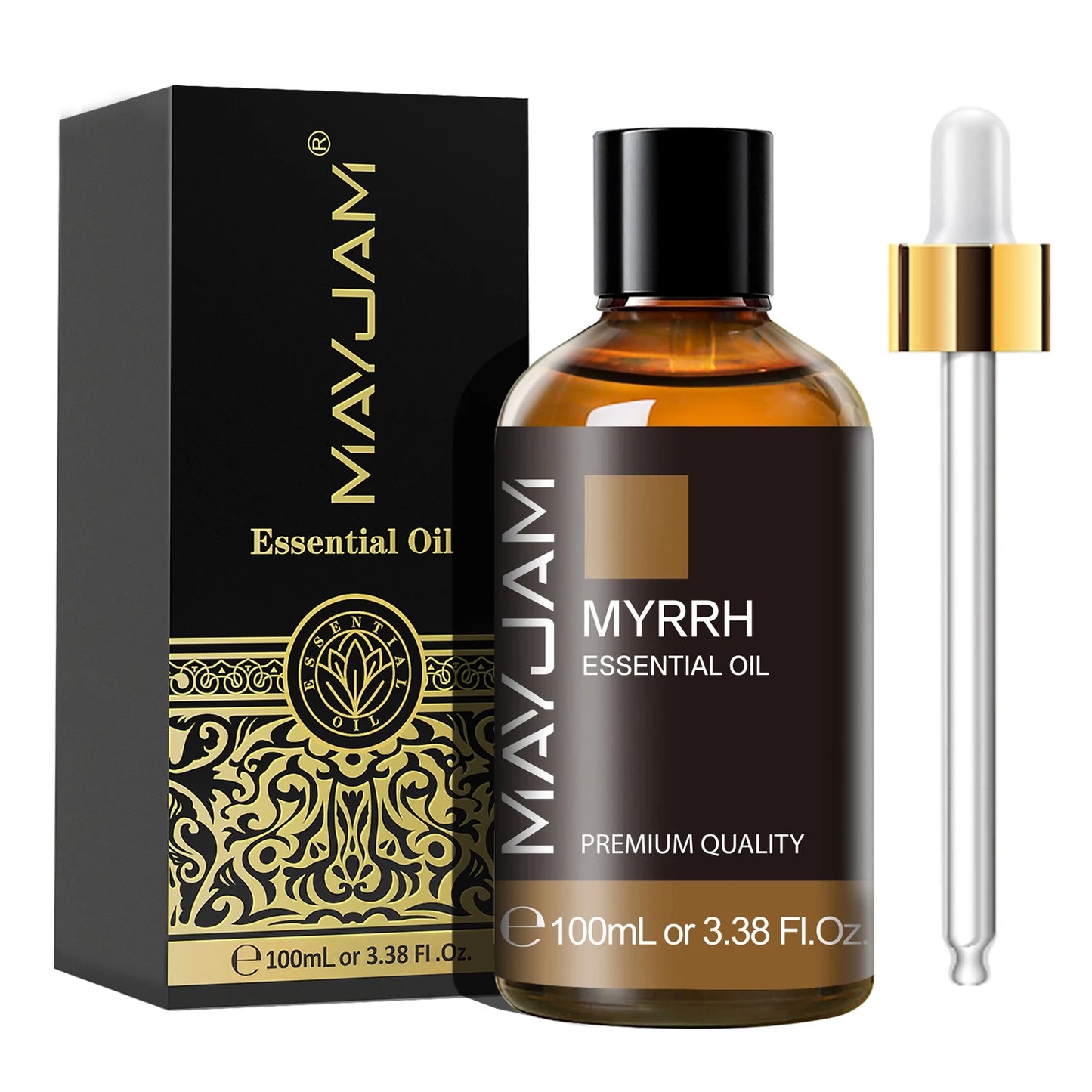 MAYJAM 1PCS 100ML Essential Oil with Dropper Sandalwood Lavender Eucalyptus Vanilla Aroma Oil For Humidifier Scent Candle Burner - Badiee Stylez