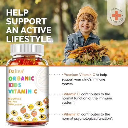 Organic Vitamin C supplement to support immune system and overall health, growth and development, zinc absorption